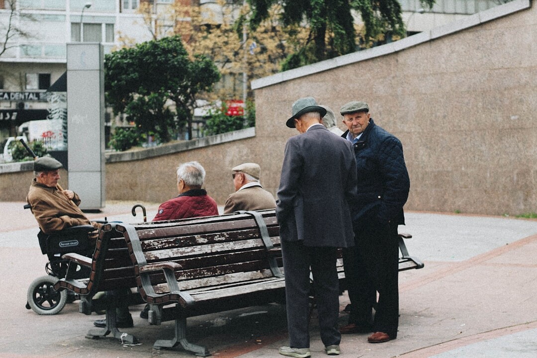 group of seniors talking